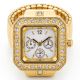 Handcrafted 18K Gold Plated Studded Watch Ring
